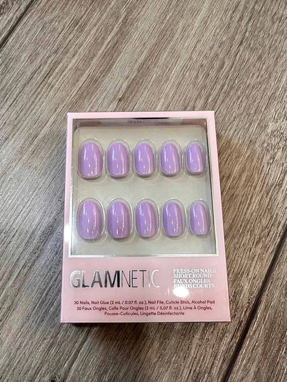 GLAMNETIC Lilac Short Round Press-On Nails